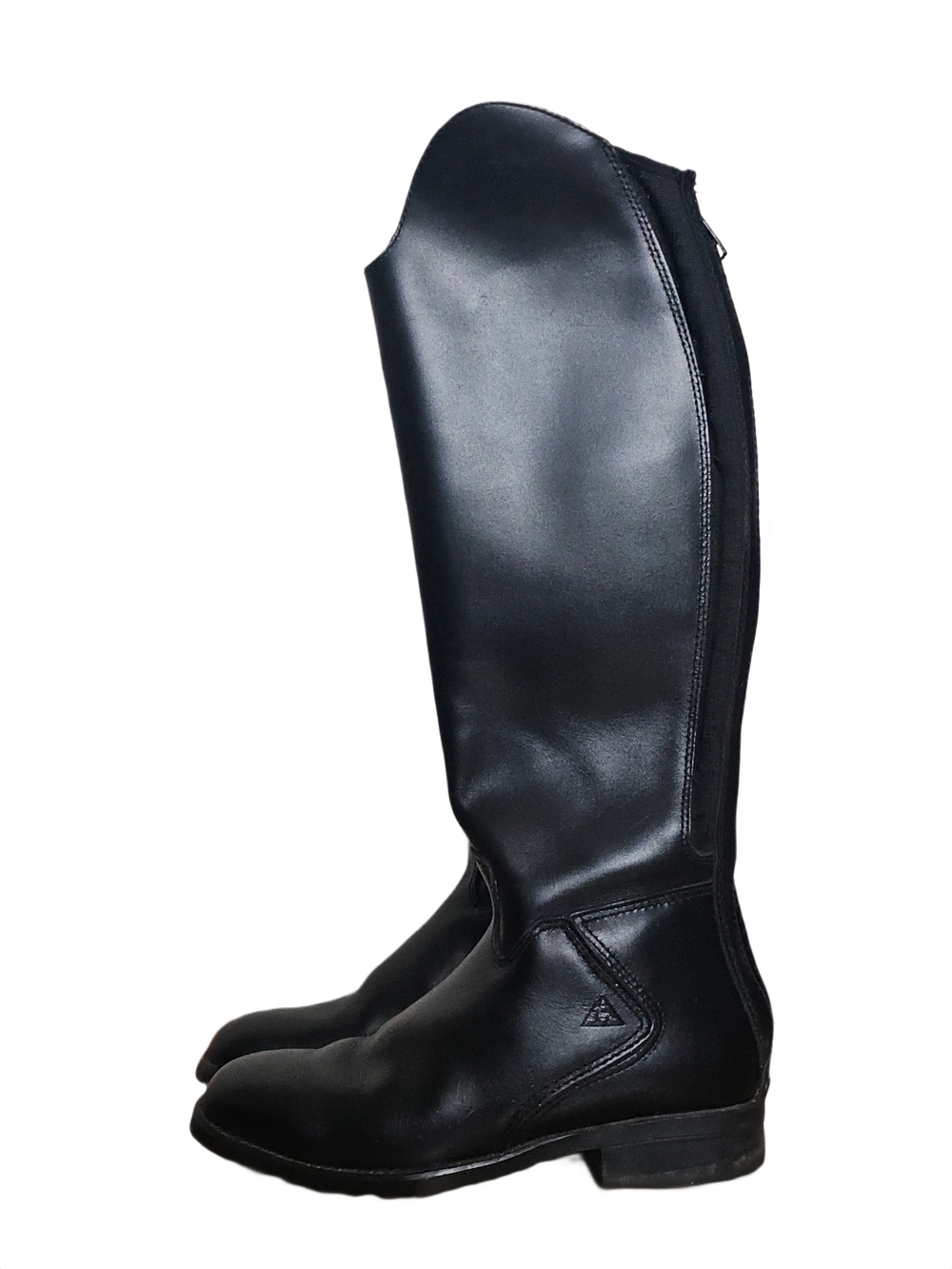 Mountain Horse Black Leather Tall Riding Boots Zip Back EU 38 US 7